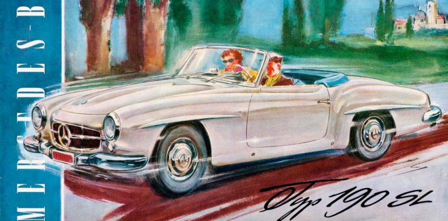 Mercedes 190 SL dibujo